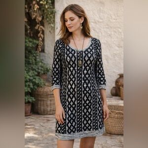 Moth Stitched Tunic Sweater Dress Anthropologie XS